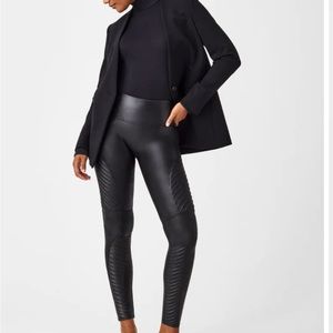 Spanx Faux Leather Moto Leggings- 1XL